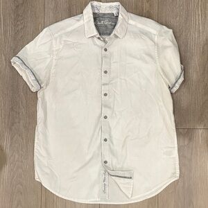 Robert Graham White Casual Button Down Short Sleeve Shirt